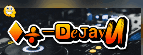 a sign that says dejavu on it with a smiley face