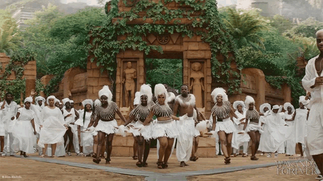 Everyone Is Dancing Wakanda Forever GIF - Everyone Is Dancing Wakanda Forever Everybody Celebrating GIFs