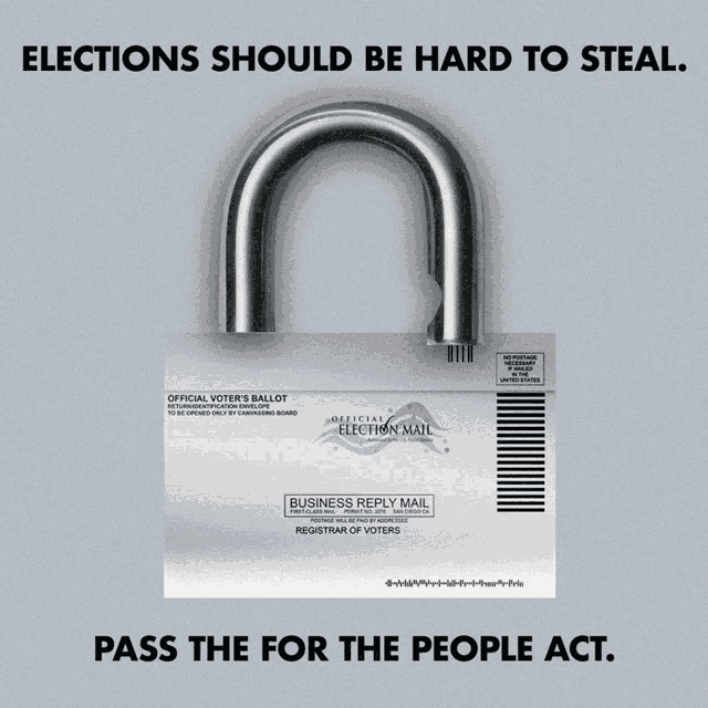 Elections Should Be Hard To Steal Pass The For The People Act GIF