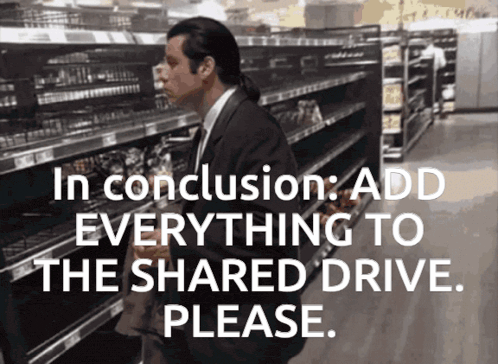 a man in a suit stands in front of empty shelves in a grocery store and says in conclusion