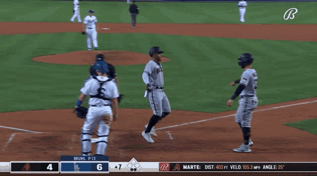 a baseball game between the dodgers and the braves