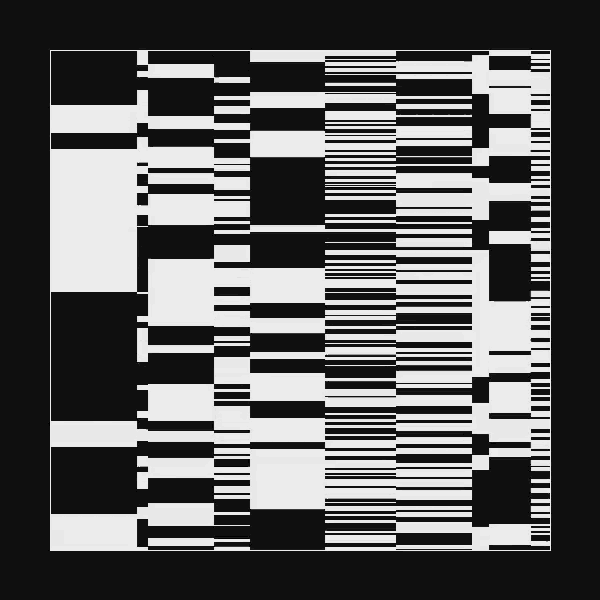 a black and white striped pattern on a black background with a white border