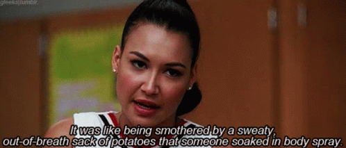 Glee Santana Lopez GIF - Glee Santana Lopez It Was Like Being Smothered In Sweaty GIFs