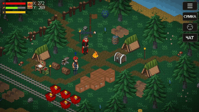 a screenshot of a video game with the name spawn