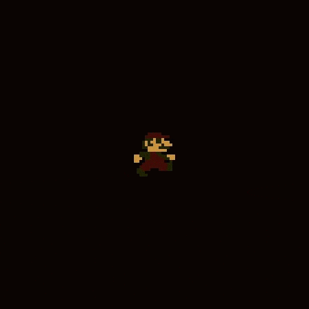 it looks like a pixel art of a cartoon character with a skull on his face .