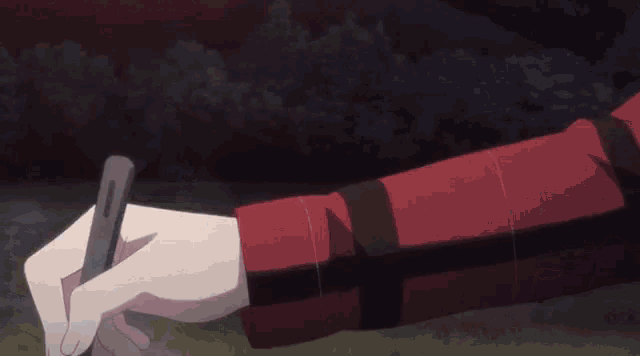 a person is pouring something into a small bowl