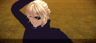 a man with white hair and a black eye patch