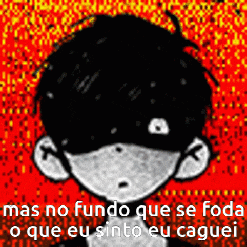 a black and white drawing of a boy with the words mas no fundo que se foda o que eu sinto eu caguei