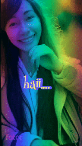 a picture of a woman with the word hai written on it