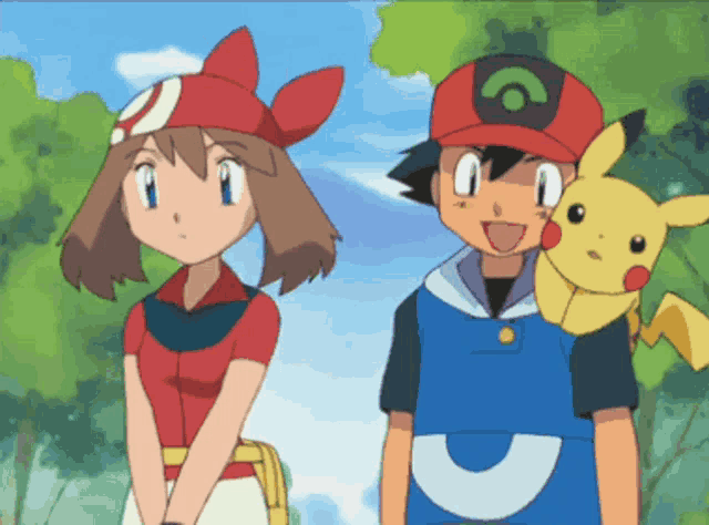 Ash And May Advanceshipping GIF - Ash And May Advanceshipping May Pokémon GIFs