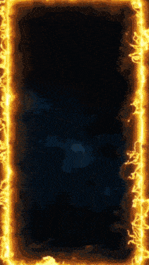 a dark background with a fire border that says ' i love you '