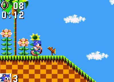 a sonic the hedgehog video game has a time of 10:13