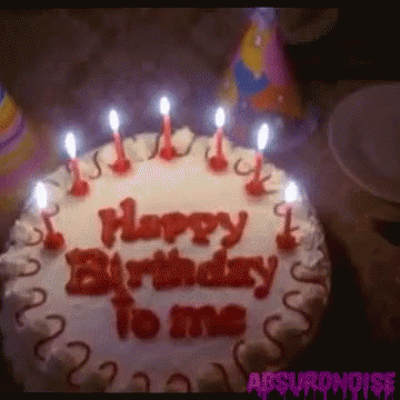 Birthday Cake Happy Birthday GIF - Birthday Cake Happy Birthday Horror Movie GIFs