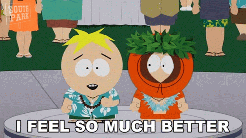 I Feel So Much Better Butters Stotch GIF - I Feel So Much Better Butters Stotch Kenny Mccormick GIFs