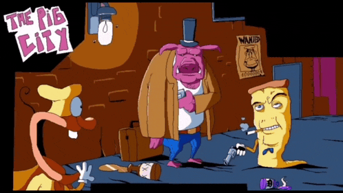 Pig City Title Card GIF - Pig City Title Card Pizza Tower GIFs
