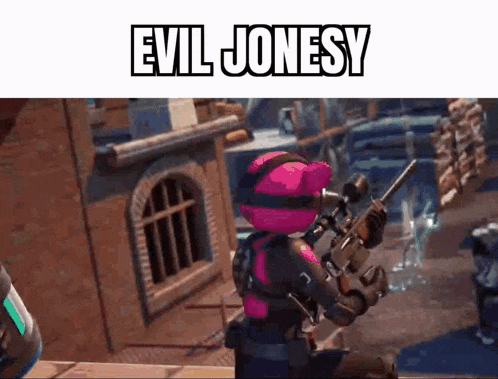 a video game character is holding a sniper rifle in a video game .
