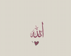 a drawing of a heart with the word allah in the center