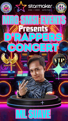a poster for a rapper concert with ml suave on it
