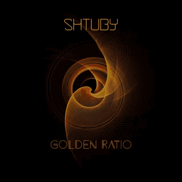 a black background with a swirl that says golden ratio