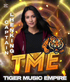 a poster for tiger music empire with a tiger on it