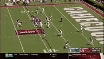 a football game between carolina and georgia
