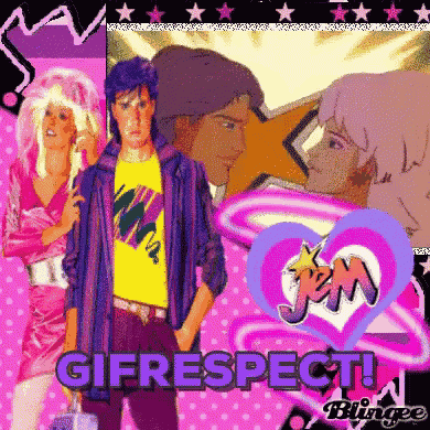 a gif that says ' girespect ' on it