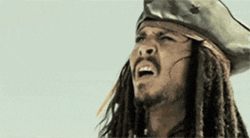 a close up of a man with dreadlocks and a beard wearing a pirate hat .
