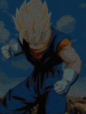 a drawing of a cartoon character with a yellow hair
