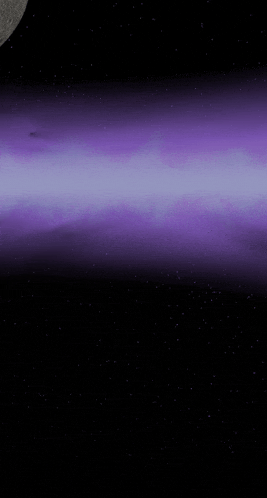 a purple light is coming out of a black hole in space .