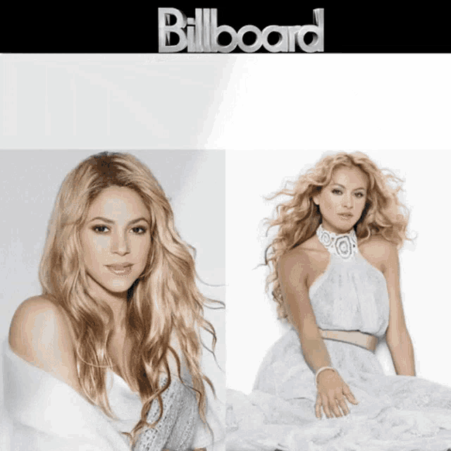 Paulina Rubio Billboard Shakira Billboard GIF - Paulina Rubio Billboard Shakira Billboard Paulina Rubio GIFs