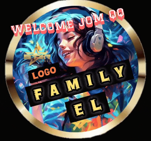 a picture of a woman wearing headphones with the words welcome jum qq