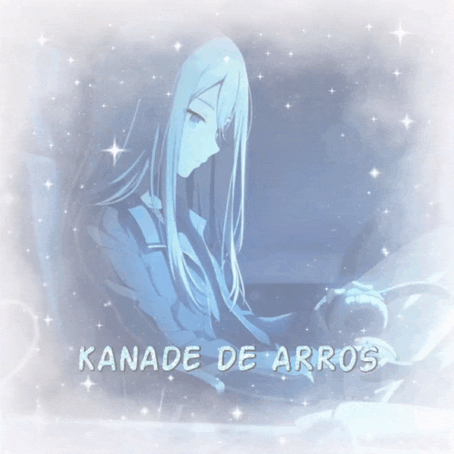 a picture of a girl with kanade de arros on it