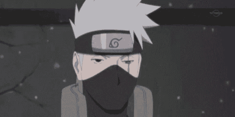 kakashi hatake from naruto is wearing a mask and covering his face .