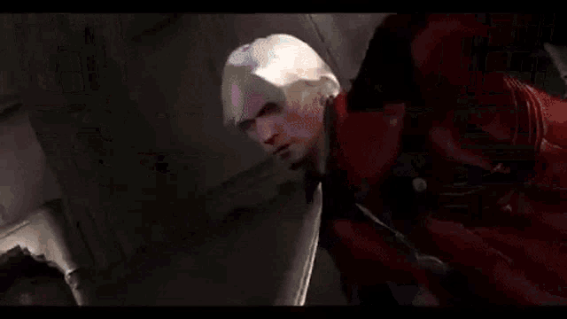 two video game characters are fighting in a room with columns
