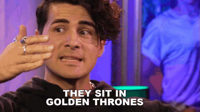 They Sit In Golden Thrones Anthony Padilla GIF - They Sit In Golden Thrones Anthony Padilla They Are Kings GIFs