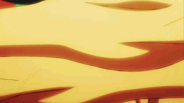 a close up of a cartoon character 's face with a sword in his hand