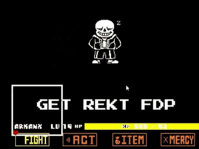 a screenshot of a video game with the words get rekt fdp at the top