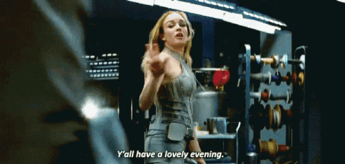 a woman says " y'all have a lovely evening "