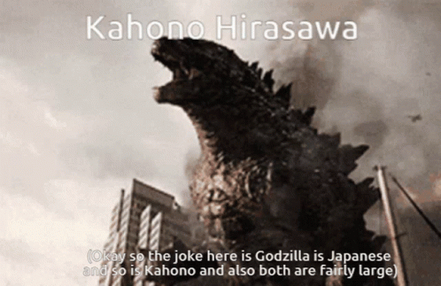Kahono Hirasawa Godzilla GIF - Kahono Hirasawa Kahono Godzilla GIFs