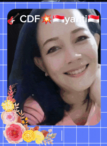 a picture of a woman with the words cdf yanli on the top