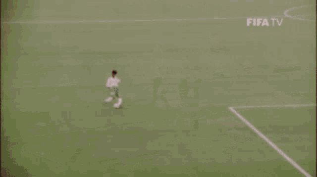 a soccer game is being broadcast by fifa tv