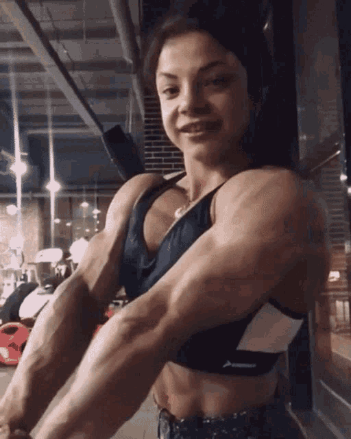 Muscle Woman Female Bodybuilder GIF