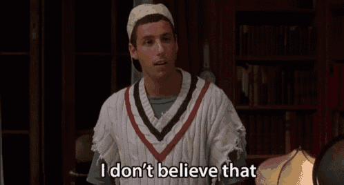 a man is wearing a tennis sweater and a hat and saying i don 't believe that .