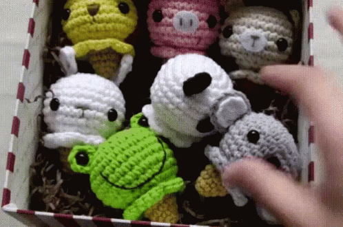 Crochet Cute Animals 可愛動物鉤針 GIF - 織毛衣kni Knittnig GIFs
