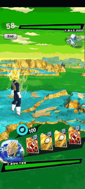 a screenshot of a video game with the number 58 on the top left