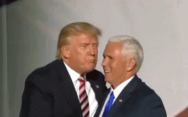 Trump & Pence Air Kiss GIF - Inauguration Cnn2017 Donald Trump Kiss GIFs