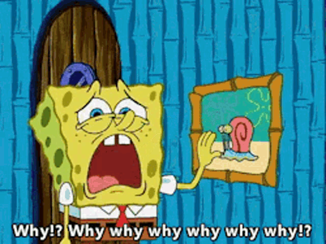 Spongebob Why Why Why Why Why Why Why GIF