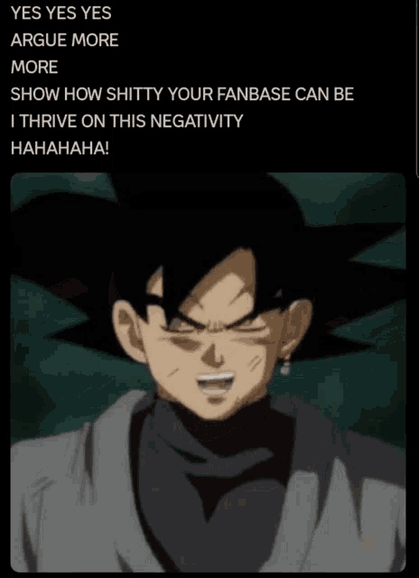 a picture of a cartoon character with the caption yes yes yes argue more