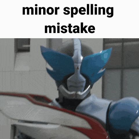 a picture of a robot with the words minor spelling mistake on the bottom