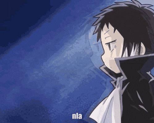a drawing of a person with the word nla in the lower right corner